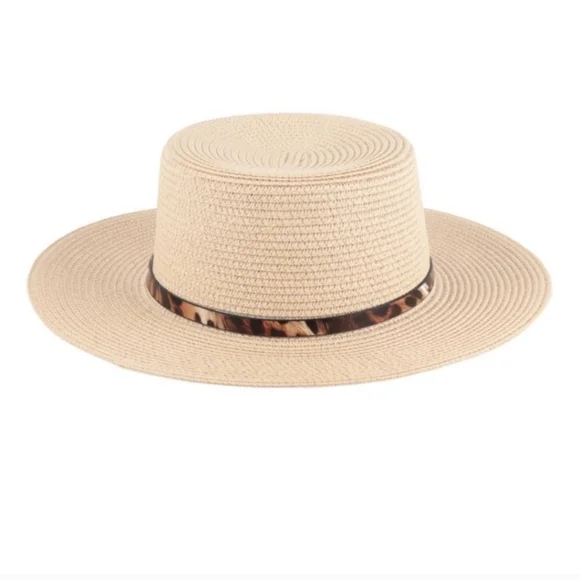 Panama brim hat with leopard strap - Picture 5 of 9